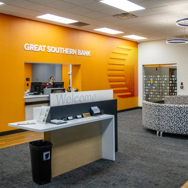 Interior of Great Southern Bank on South Glenstone.