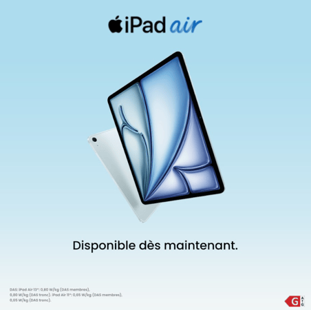 Le nouvel iPad Air arrive, rendez vous dans votre magasin Boulanger Saint Pierre des Corps pour vous le procurer