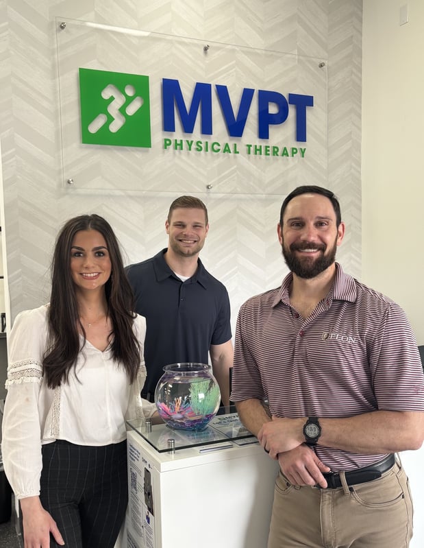 Provider Domenic S, Patient Care Coordinator Kaitlyn W, Provider Andrew G. May 2026.  Biddeford MVPT. Physical Therapy. Spring. May 2026
