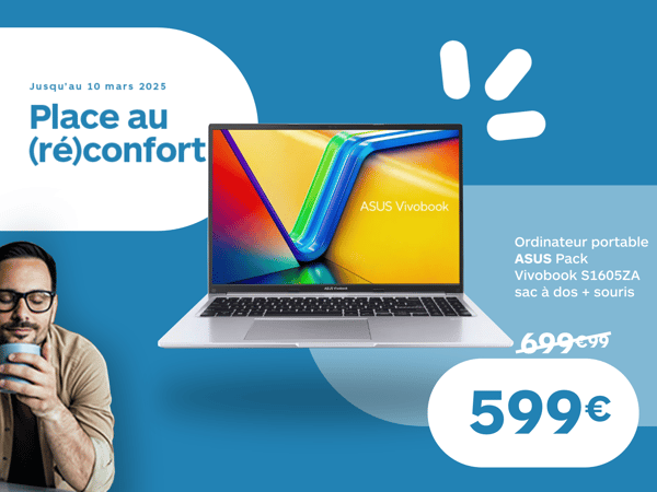 Ordinateur portable ASUS Pack Vivobook S1605ZA sac à dos + souris Réf. 1199811