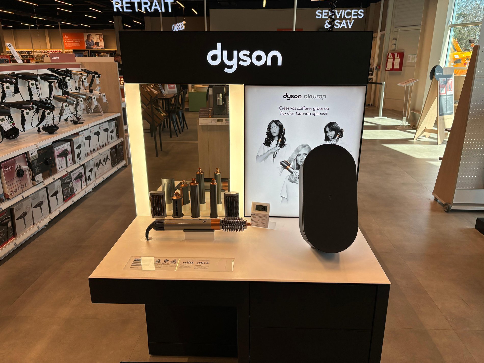 Fer multistyle DYSON multifonctions Airwrap Complete Long Or rose et Céramique, origini, fushia bleu rose poudré et les accessoires