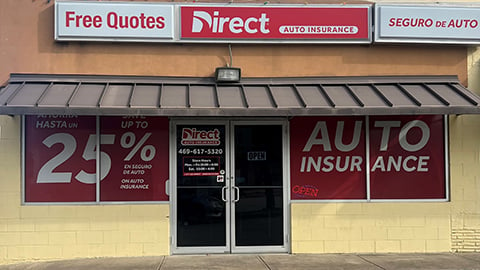 Direct Auto Insurance storefront located at  108 North McDonald Street,, McKinney
