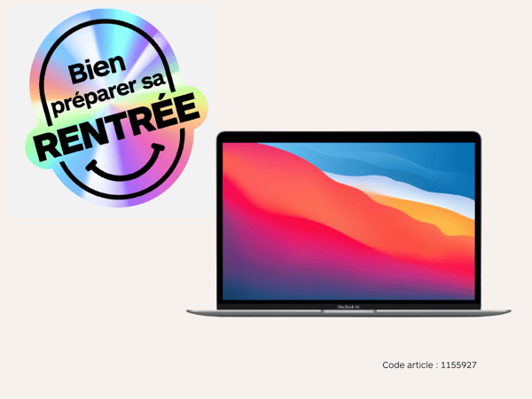 Ordinateur Apple Macbook Air 13' M1 Gris Sidéral Boulanger Compiègne