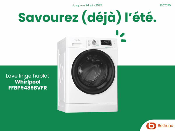 Lave linge hublot WHIRLPOOL FFBP9489BVFR