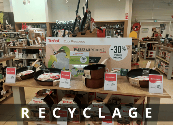 Toute la gamme ECO RESPECT promotionnée à -30% / recyclage / éco respect / respect de l'environnement / recyclage poêle / recyclage casseroles / ramenez votre ancien appareil / 30% de remise immédiate