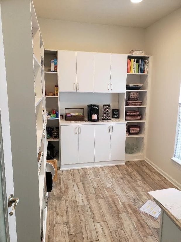 All white custom pantry