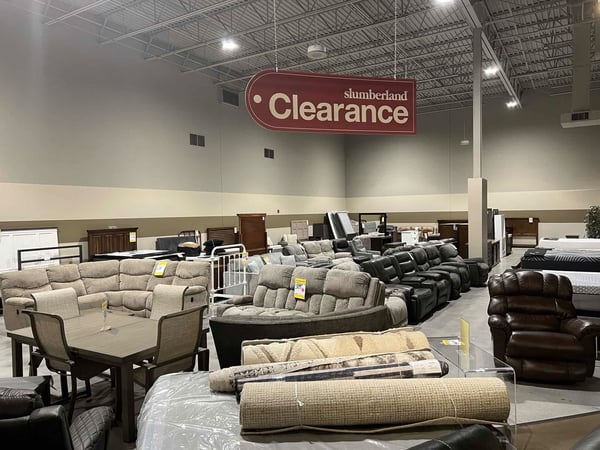 Lincoln Slumberland Furniture clearance area