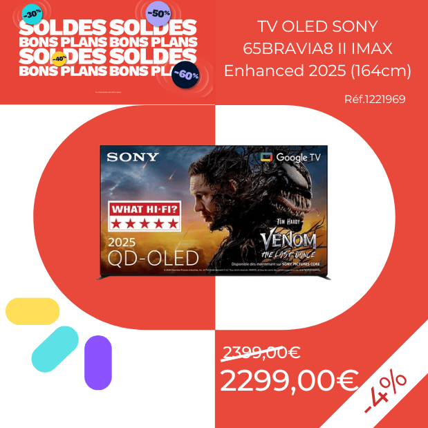 TV OLED SONY 65BRAVIA8 II IMAX Enhanced 2025 (164cm