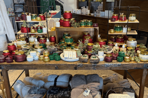 An assortment of delightful gifts in the Woodhouse Boutique