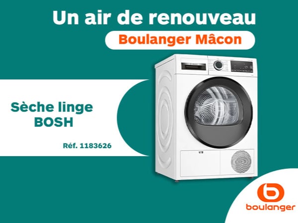 Sèche linge Boulanger Bosh au magasin Boulanger Mâcon