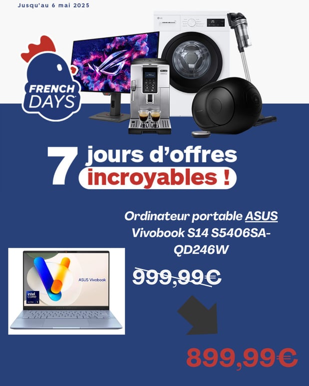 Ordinateur portable ASUS Vivobook S14 S5406SA-QD246W
