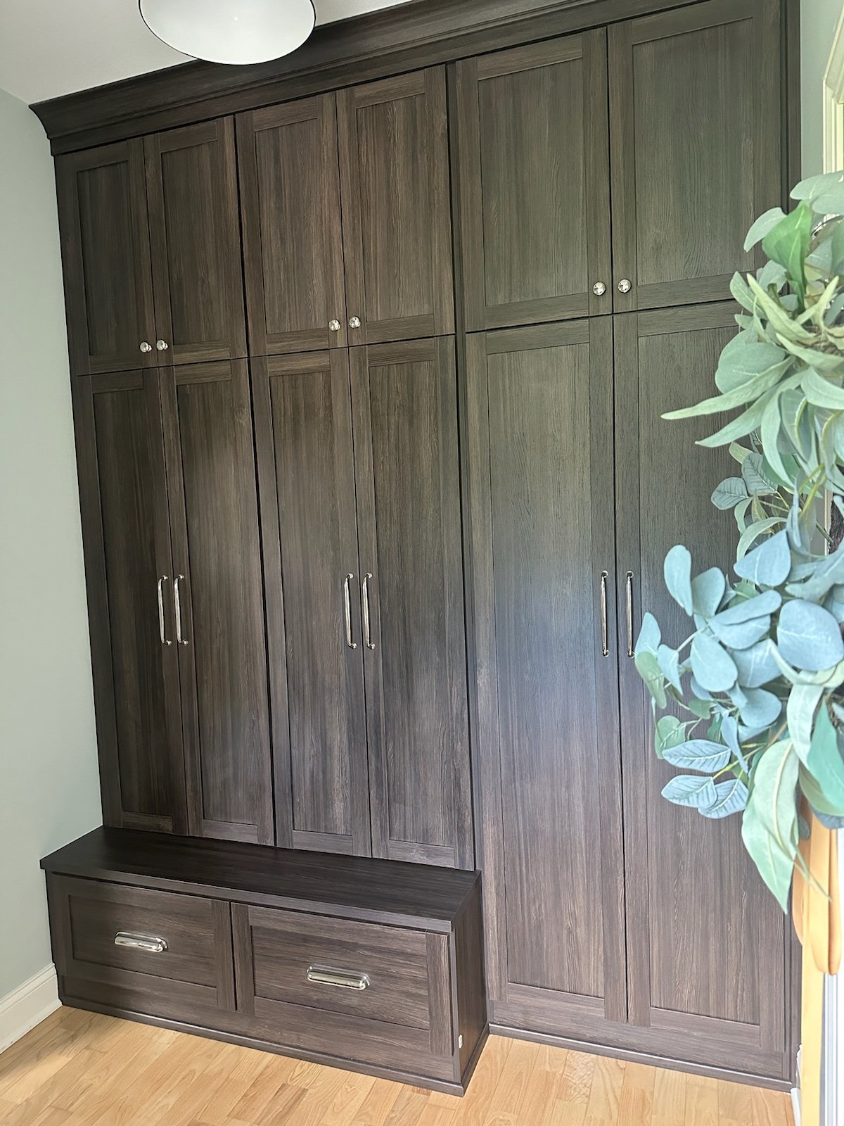 Custom Mudroom with mudroom cabinets by California Closets Pittsburgh in Pittsburgh, Pennsylvania.