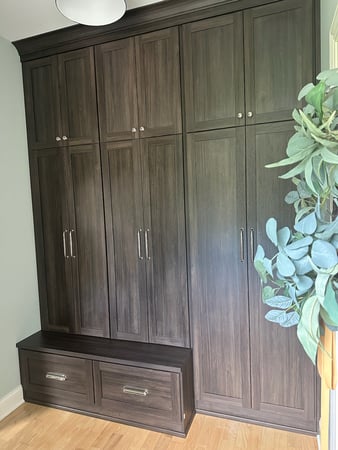 Custom Mudroom with mudroom cabinets by California Closets Pittsburgh in Pittsburgh, Pennsylvania.