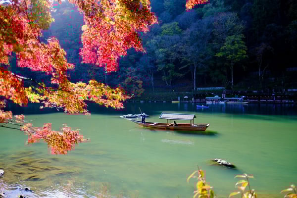 桂川嵐峡付近の風景