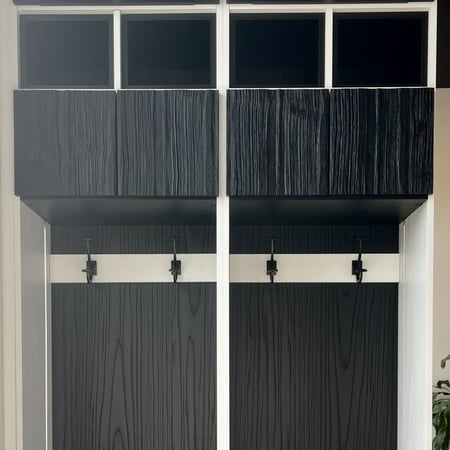 Custom built in closet design for mudroom space California Closets Pensacola & Panama City, Florida