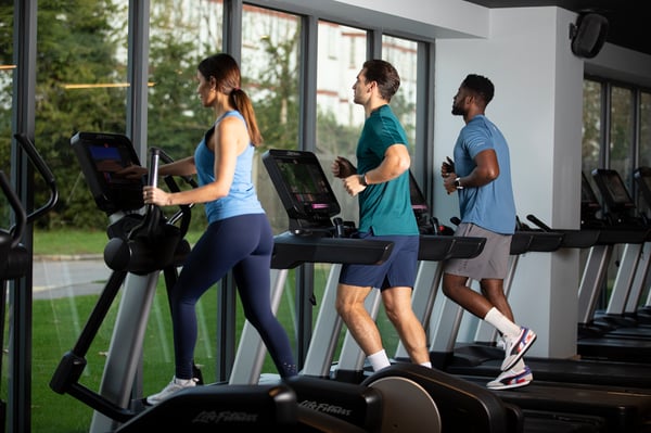 People on treadmills