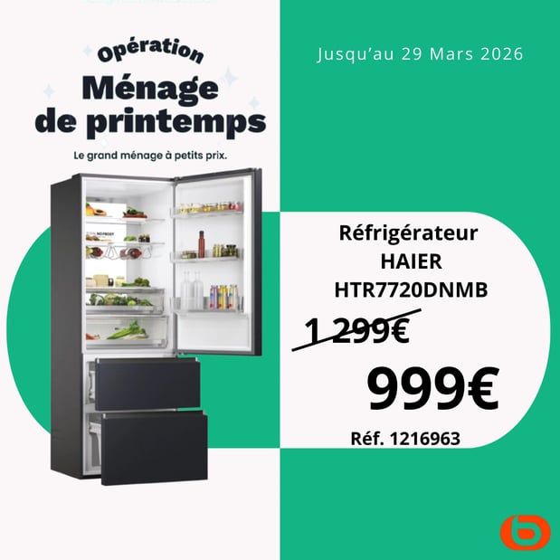Réfrigérateur combiné HAIER HTR7720DNMB