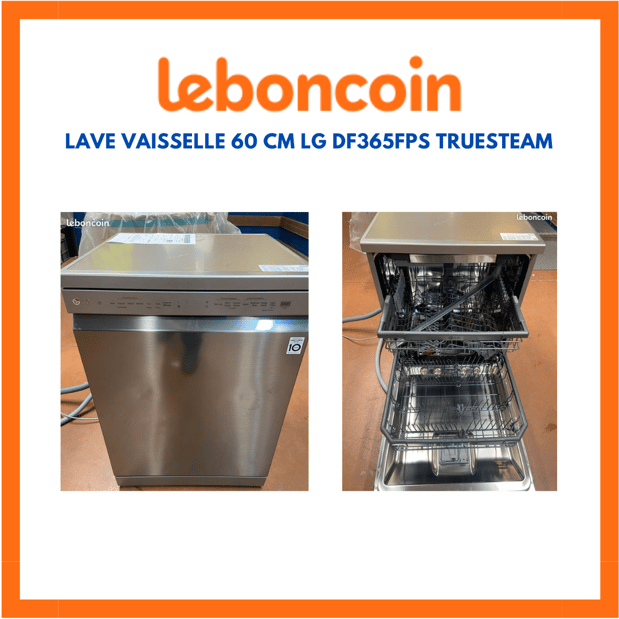 Lave vaisselle 60 cm Lg DF365FPS TrueSteam présent sur Leboncoin