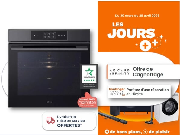 Besoin d'un four LG à Niort ? Profitez de la livraison et mise en service OFFERTES de votre four par Boulanger Niort !