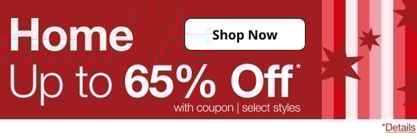 Save up to 65% off during JCPenney's Home Department Sale