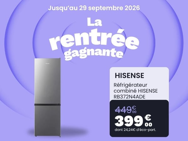 découvrez le Réfrigérateur combiné HISENSE RB372N4ADE dans votre magasin Boulanger Boulogne-Sur-Mer
