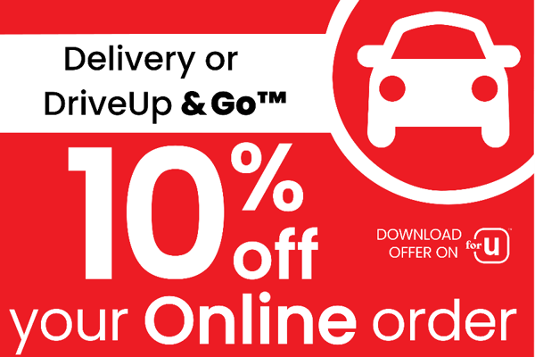 delivery or drive up and go 10 percent off your online order download offer no for you app