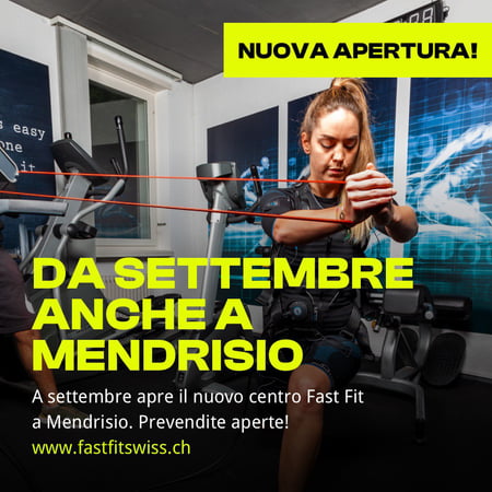 PROSSIMA APERTURA Fast Fit a MENDRISIO!   Il nostro 5° centro specializzato in Ems Personal Training si troverà all'intero del centro fisioterapico FISIO TRE in Via Morée 3.