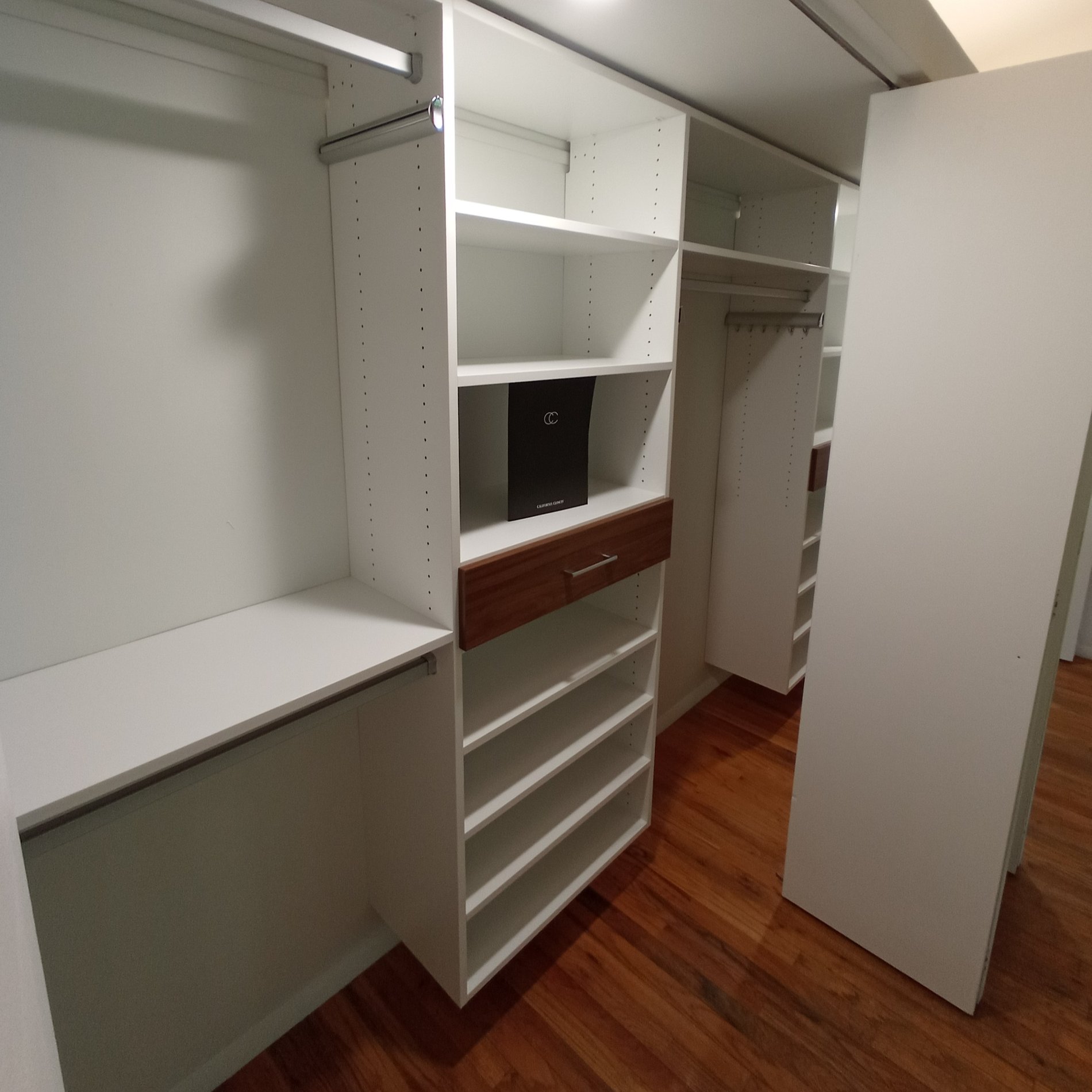 White walk-in closet