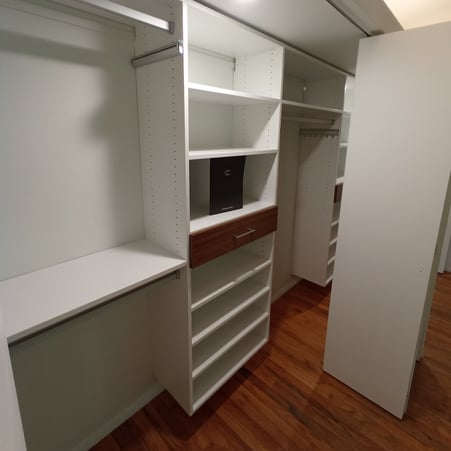White walk-in closet