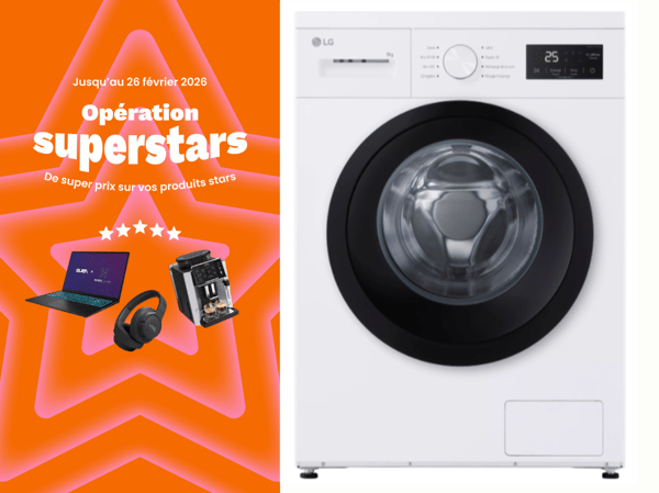 En promotion le Lave linge compact LG F94N15WHS
dans votre magasin de Boulanger Draguignan proche de Lorgues, Le Muy ,Le Luc et Vidauban