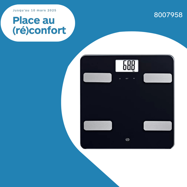 Pèse personne impédancemètre ESSENTIELB EIMP4 en promotion dans votre magasin Boulanger Lille Esquermoise