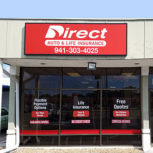 Direct Auto Insurance storefront located at  1847 South Tamiami Trail, Venice