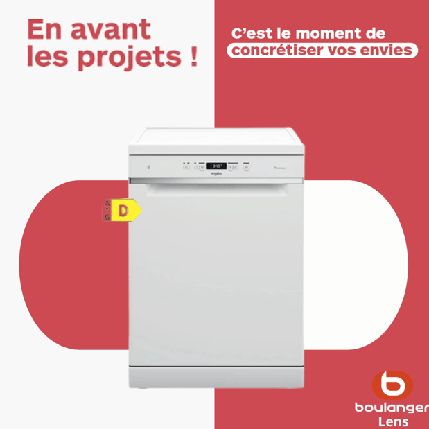 Lave vaisselle 60 cm WHIRLPOOL W3FD634 6ème Sens