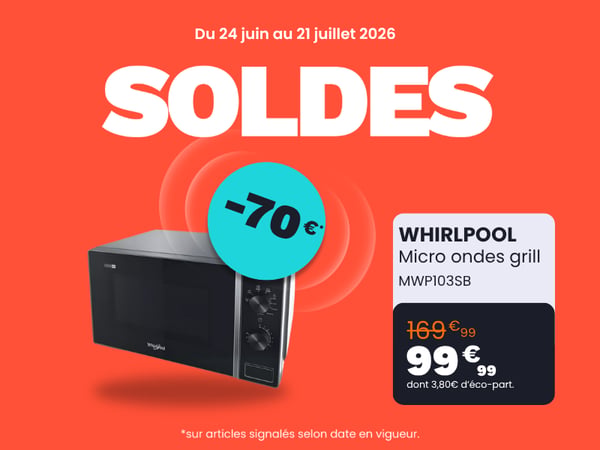 Micro ondes grill WHIRLPOOL MWP103SB