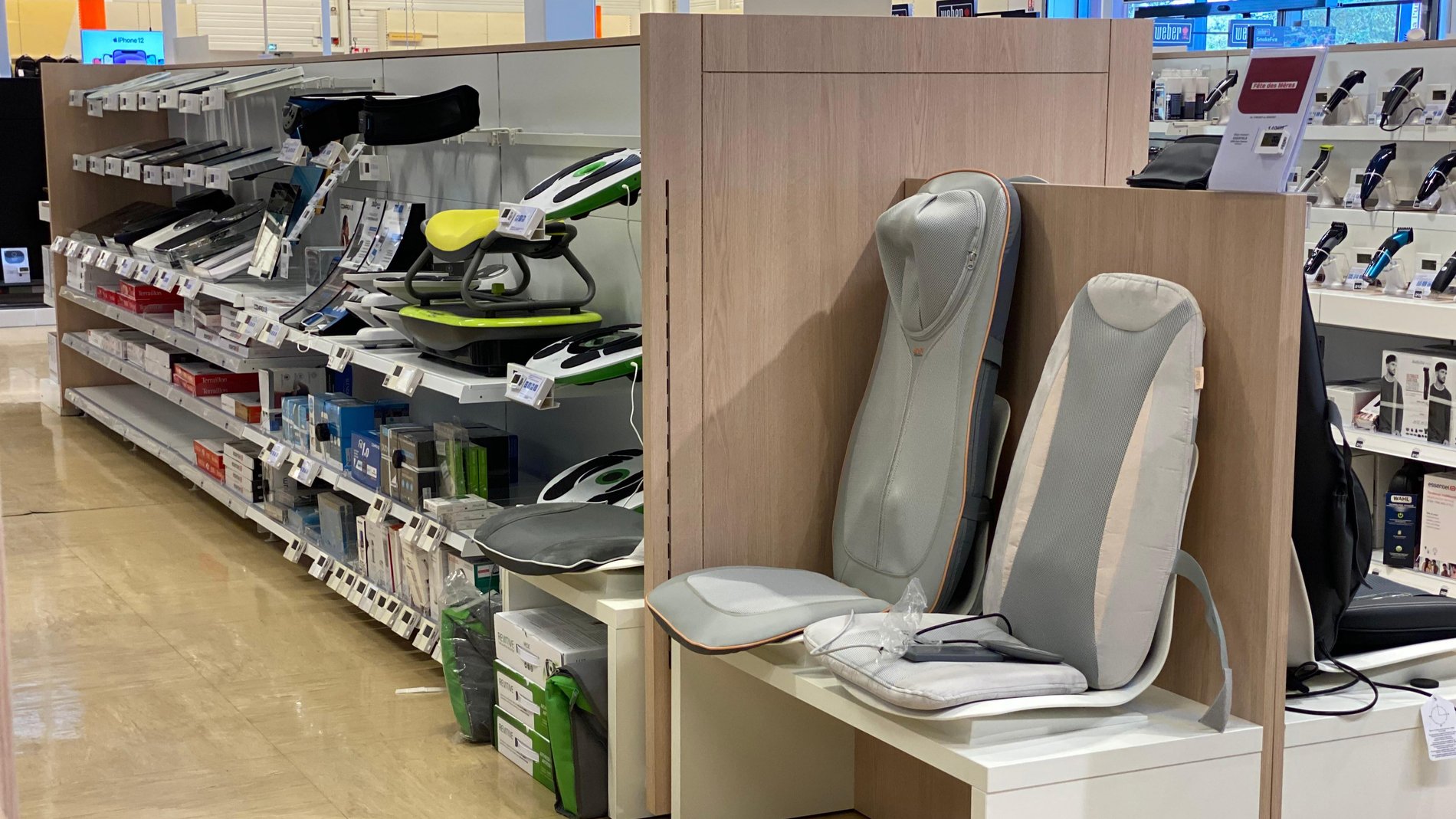 Sièges massant Homedics masseur nuque essentiel B, appareil de circulation revitive, ceinture abdominale slendertone, massage thalasso pied dans votre magasin Boulanger Brest