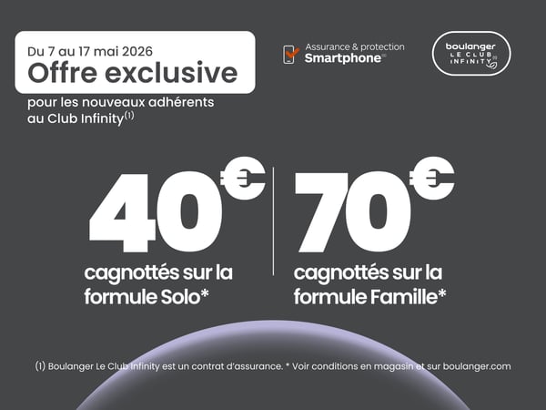 Offre exclusive sur infinity Smartphone