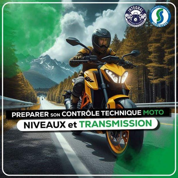 Préparer son contrôle technique moto - Les niveaux et la transmission