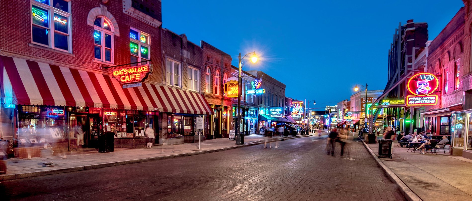 Beale Street en Memphis, Tennessee