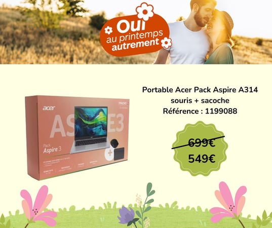 Portable Acer Pack Aspire A314 souris + sacoche
