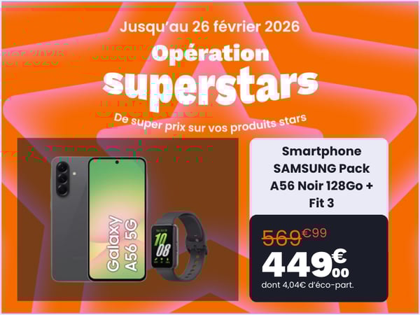 Besoin d'un nouveau Smartphones? nos Superstars le Samasung A52 5G avec sa montre est a decouvrir votre magasin Boulanger Toulouse Saint-Orens