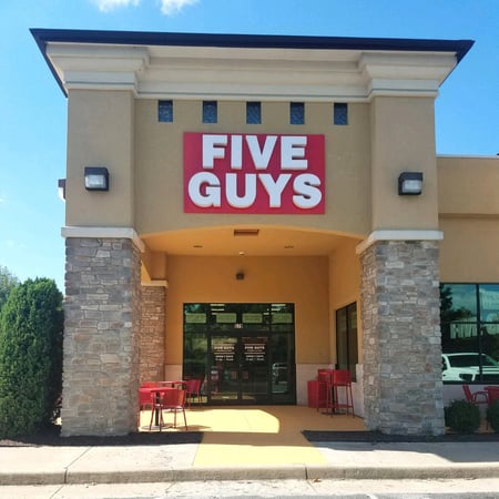Five Guys at 579 Adams Drive in Winchester, Virginia.