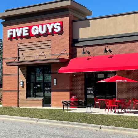 Five Guys at 1852 Highway 160 W, Suite 101, in Fort Mill, South Carolina