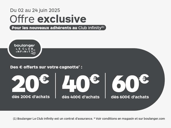 Offre spéciale Club INFINITY !