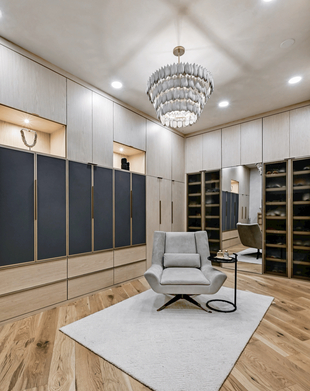 Luxurious walk-in closet by California Closets Austin