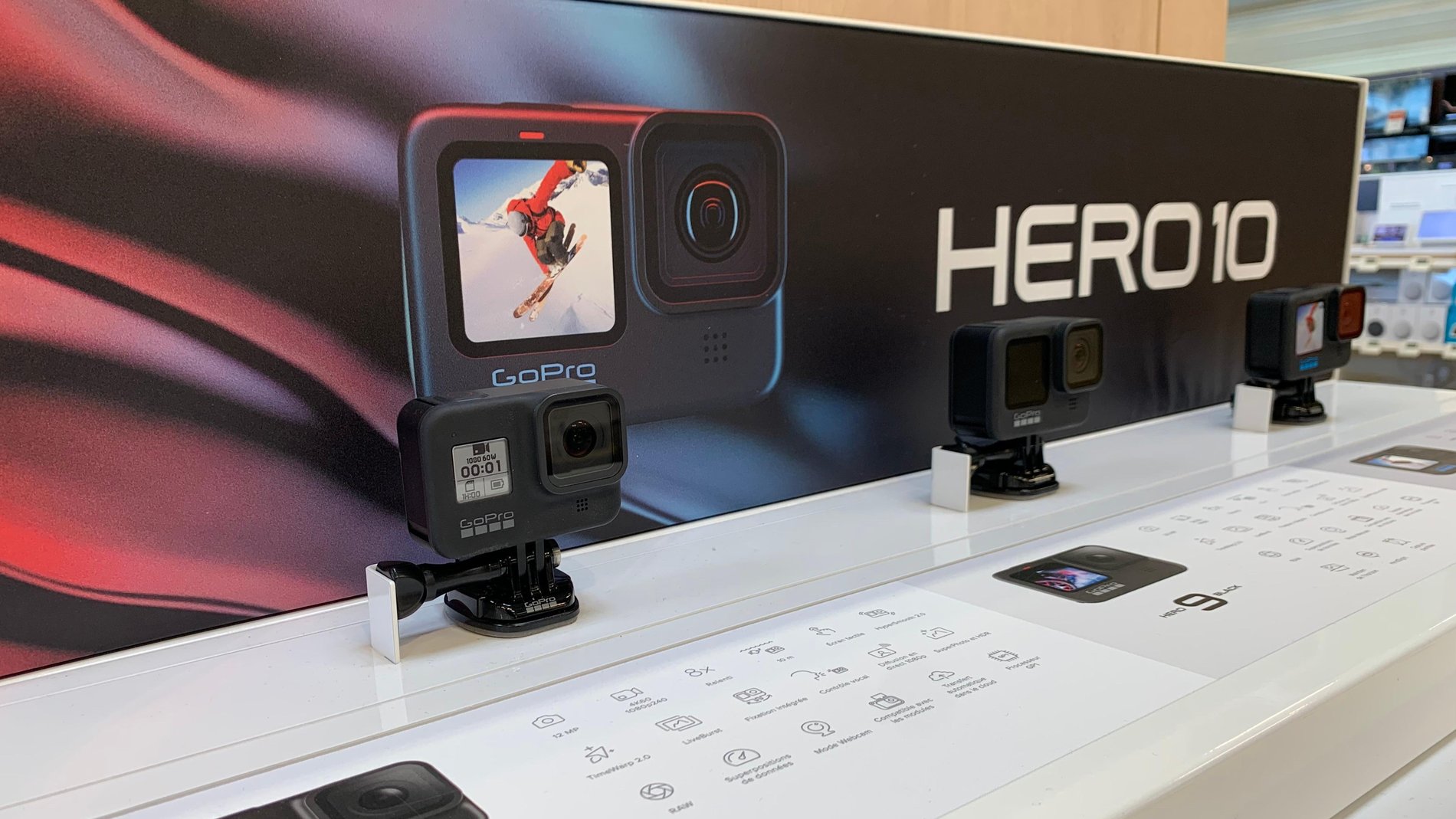 Caméra de sport Go pro Hero 8, Go pro Hero 9, Go pro Hero 10 dans votre magasin Boulanger Reims-Thillois