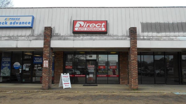 Direct Auto Insurance storefront located at  205 Highway 51 North, Brookhaven