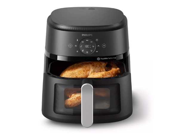 Airfryer PHILIPS NA231/00 Friteuse sans huile avec fenêtre de cuisson Noir/Argent, Série 2000 6.2L