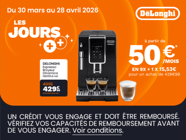 Machine à café DeLonghi Dinamica chez Boulanger Angoulême - Champniers