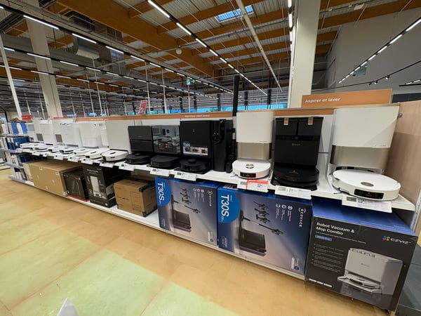 Rayon des robots aspirateurs