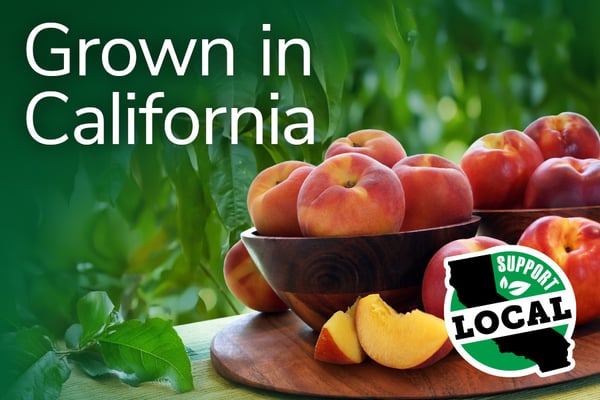 peaches grown in california support local